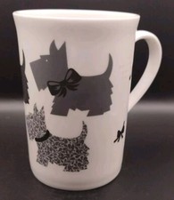 Ace International Fine Bone China Monochrome Mug - Scottish Terrier Scottie Dog 