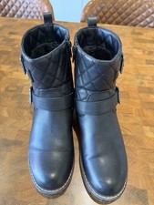 Pavers Ladies Black Leather