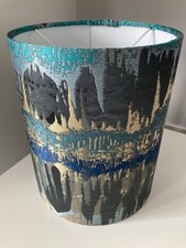 Fryetts Inca Teal Gold Navy Black Blue Lampshade Abstract Porter Stone 20 25 30