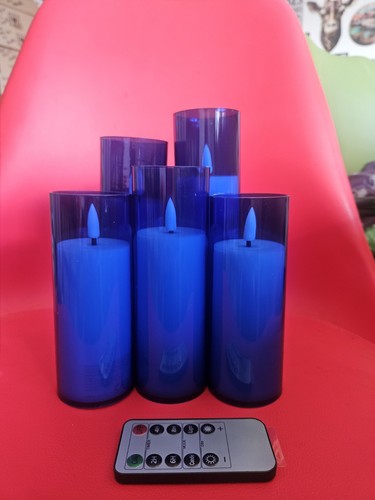 Led flameless flickering blue - led,
