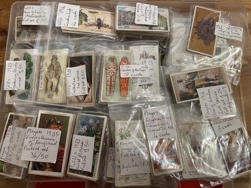 Assorted cigarette cards job - cigarette,