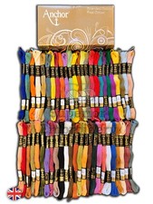 50 Anchor Cross Stitch Embroidery Threads Skeins Colour/Floss Cotton 100% Thread