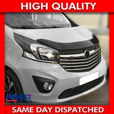 FOR VAUXHALL VIVARO BONNET WIND STONE DEFLECTOR PROTECTOR BRA BLACK (2014-2018)