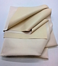 Large length of Cream Leatherette Faux Vinyl Fabric 8ft x 4ft Polyester Backing