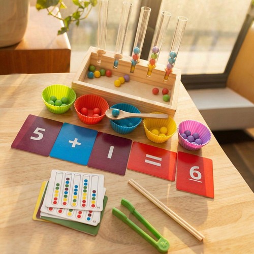 Montessori color beads test - montessori,