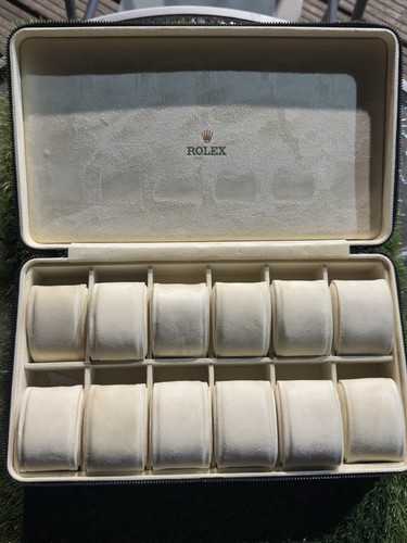 Rolex beige zip watch storage - beige,