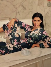 M&S Womens Black Mix Viscose