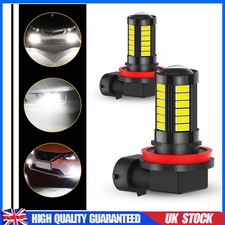 AUXITO Pair 160W H11 H8 H9 LED Fog Light Bulbs Kit 6000K White Super Bright NEW