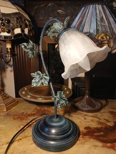 Vintage Green Gooseneck  Lamp