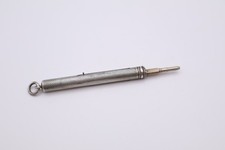 Vintage Silver Engine Turned Dip Pen Pencil Comb