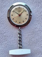 Vintage 1976 Timex Nurse FOB Mechanical Wind Up Watch GB Stainless Steel