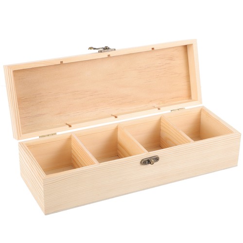 Wooden box slot wood crate - wooden, 4-slot