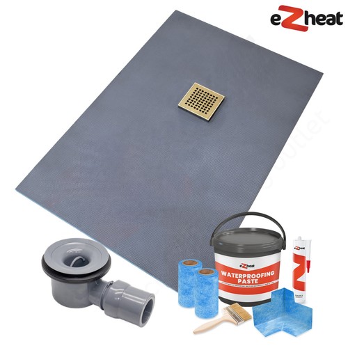 Wet room shower tray kit - tray,