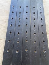 PACK OF 6 BLACK CHROME LEATHER BILLET STRAPS 13” x 1” FOR SADDLE MAKING GRADE 1