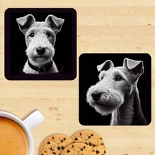 Fox terrier coasters - coasters,, set