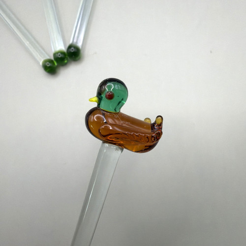 Hand blown glass vtg mallard - vtg,