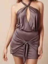 Agent Provocateur Silk grey dress size 3 (10-12) BNWOT