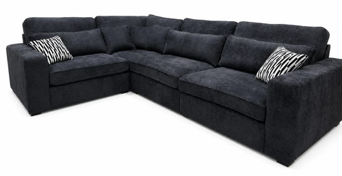 Ruby corner shape sofa black - ruby,
