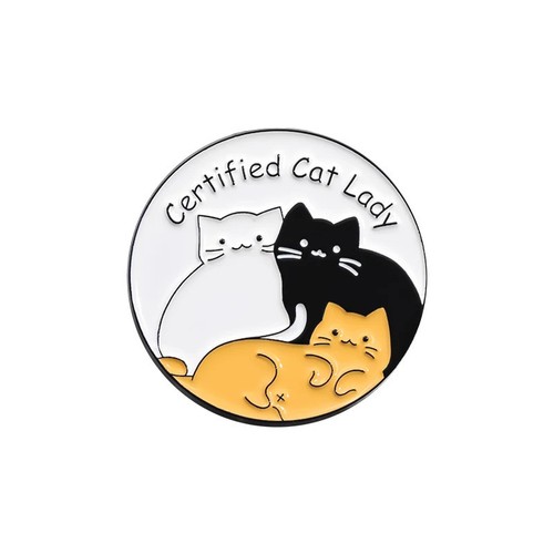 Certified cat lady - cat, pin