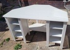 Ikea Brusali White Corner Desk - good condition 