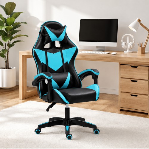 Swivel gaming chair faux - gaming,