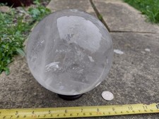 Large Natural Clear Quartz Crystal Sphere Ball 2.967 kg, 