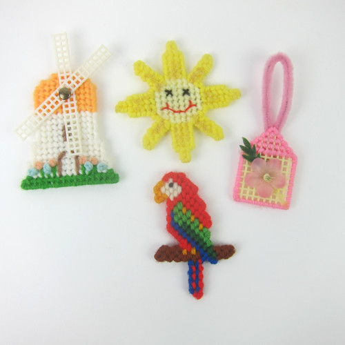 Vintage needlepoint plastic - needlepoint,