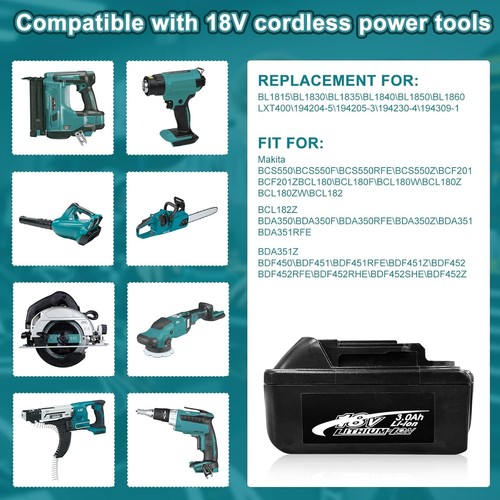 3000mah for makita 18v battery - for,