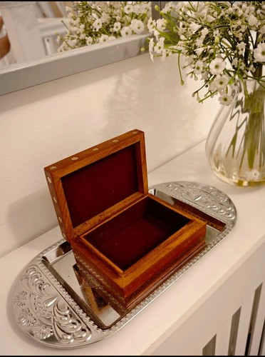 Small vintage wooden - wooden, trinket