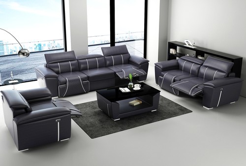 Leather sofa settee - sofa, seater