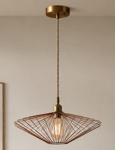 Copper colour wire light shade - colour,