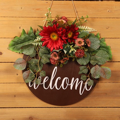 Round farmhouse welcome front - round,