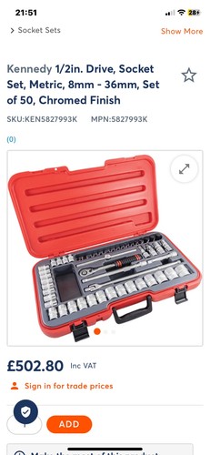 Kennedy pro metric socket - metric, set
