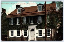 Wister Home, Gen. Agnew died, Germantown, Pennsylvania (1906) - Antique Postcard