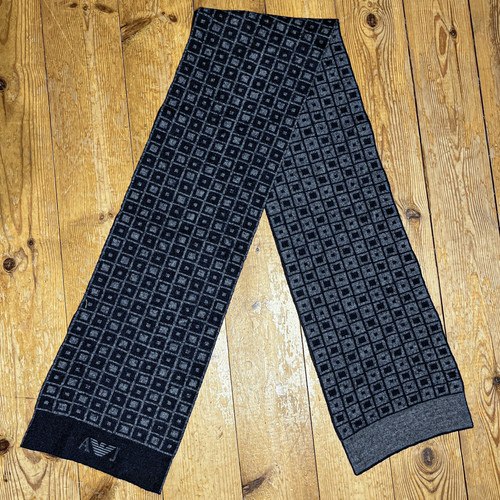 Emporio armani wool scarf grey - armani,