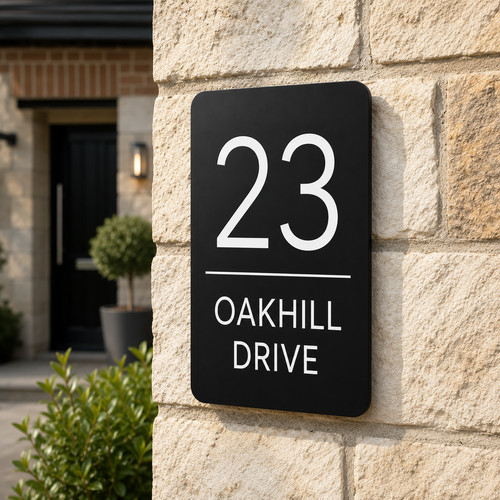 Personalised house number - house,