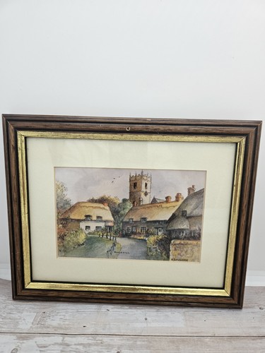 Vintage framed watercolour - vintage,