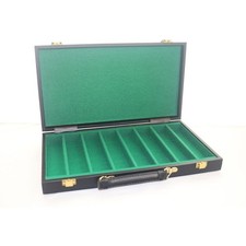 Black Vinyl Faux Leather Poker