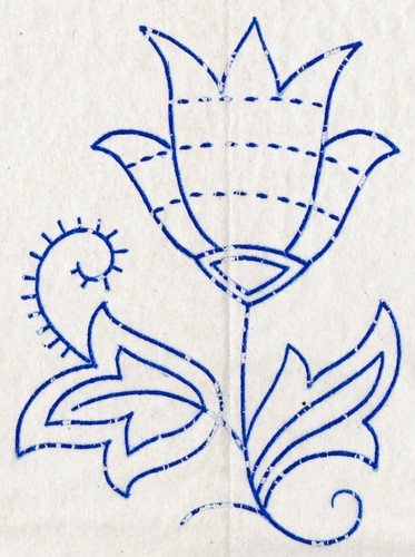 Vintage embroidery transfer - vintage,