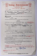 Fleetwood Mac Original Peter Green Signed Contract by Clifford Davis Lyceum 1969