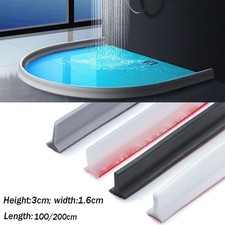 Bathroom Water Stopper Seal Strip Shower Threshold Dry/Wet Separation Barrier UK