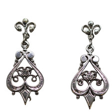 14K Antique White Gold Natural