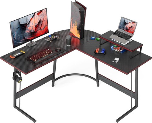 Shaped gaming desk - l, pc