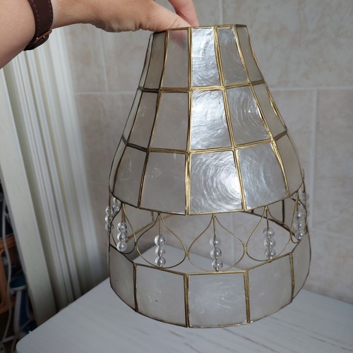 Capiz shell pendant - capiz,