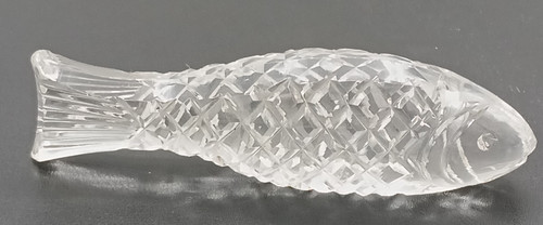 Clear glass fish ornament - glass,