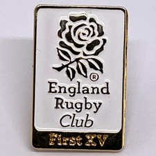 England Rugby Club First XV Member Enamel Pin Badge Rose Union Team Sport UK