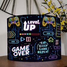Game Over Level Up Eat Sleep
