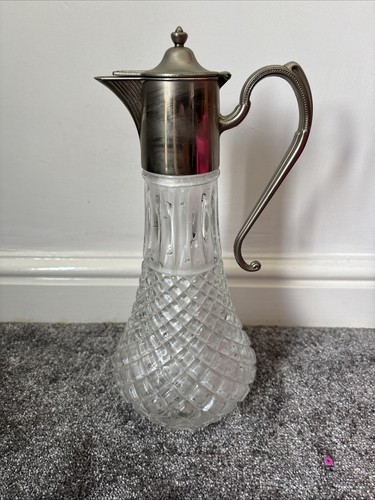 Vintage cut glass claret - cut,