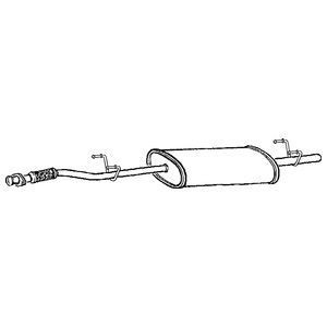 Centre exhaust pipe silencer - exhaust,