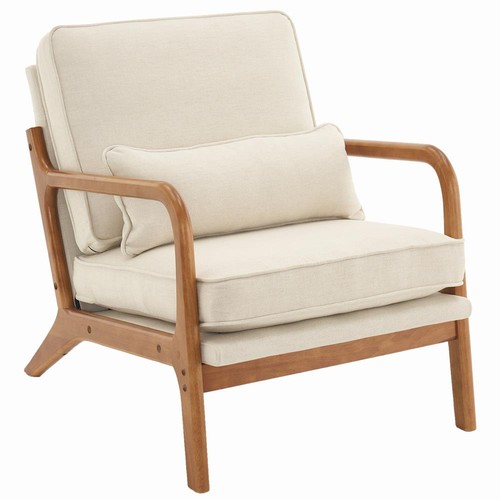Modern linen accent chair - modern,